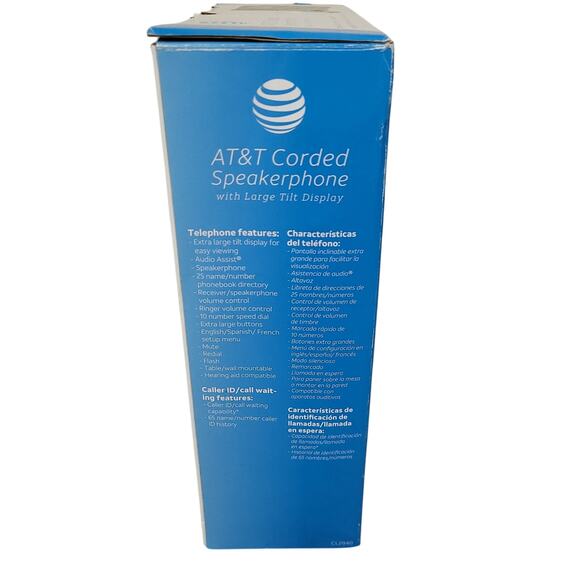 AT&T CL2940 Corded Landline Phone Large Display Desk Wall Mount New Open Box - Picture 4 of 8